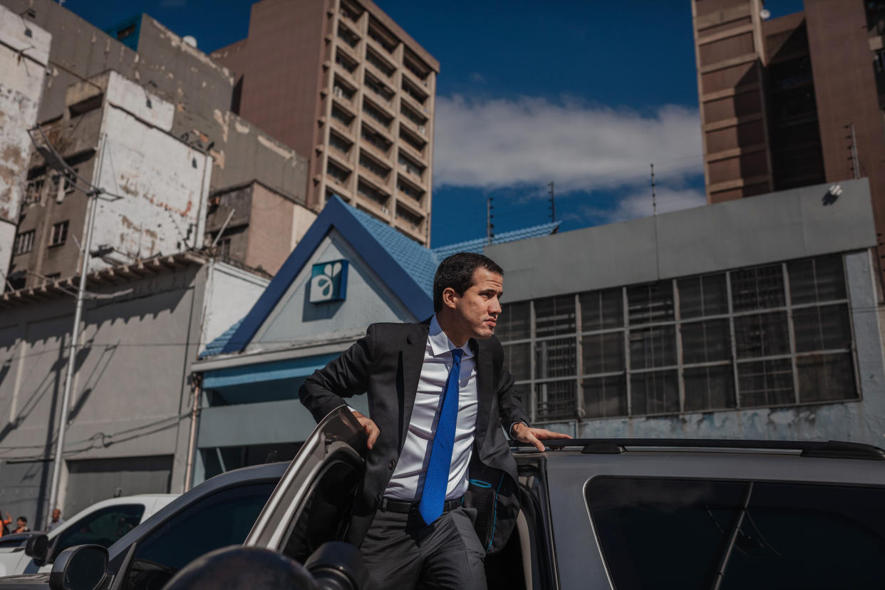 Juan Guaidó, quien ha contado con el apoyo del gobierno de Donald Trump para ser reconocido como presidente de Venezuela desde hace más de un año, en Caracas, Venezuela, el 7 de enero de 2020. (Adriana Loureiro Fernández/The New York Times)