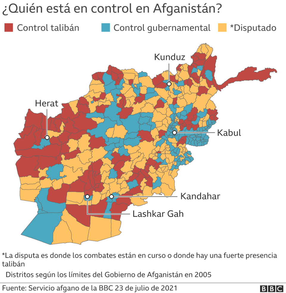 Mapa Afganistan