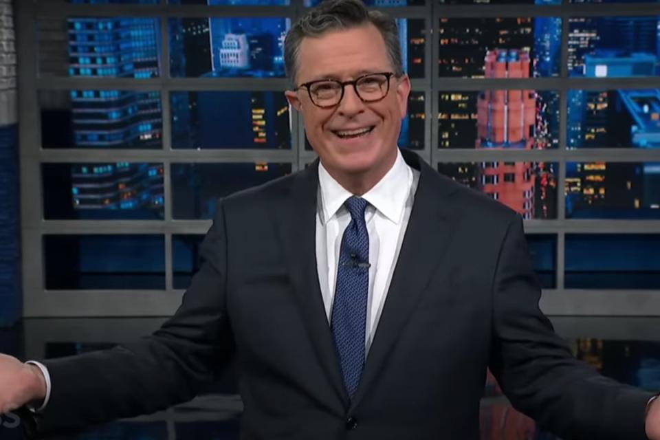 Stephen Colbert delivers The Late Show opening monologue on Tuesday July 9 2024 (The Late Show/YouTube)