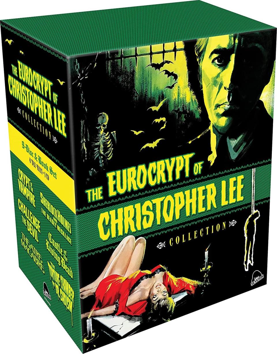 An image of the Blu-ray box set The Eurocrypt of Christopher Lee from Severin Films.