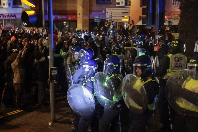 Protest against a policing bill, in Bristol