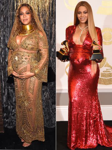 <p>Getty (2)</p> Beyoncé at the Grammy Awards in 2017.