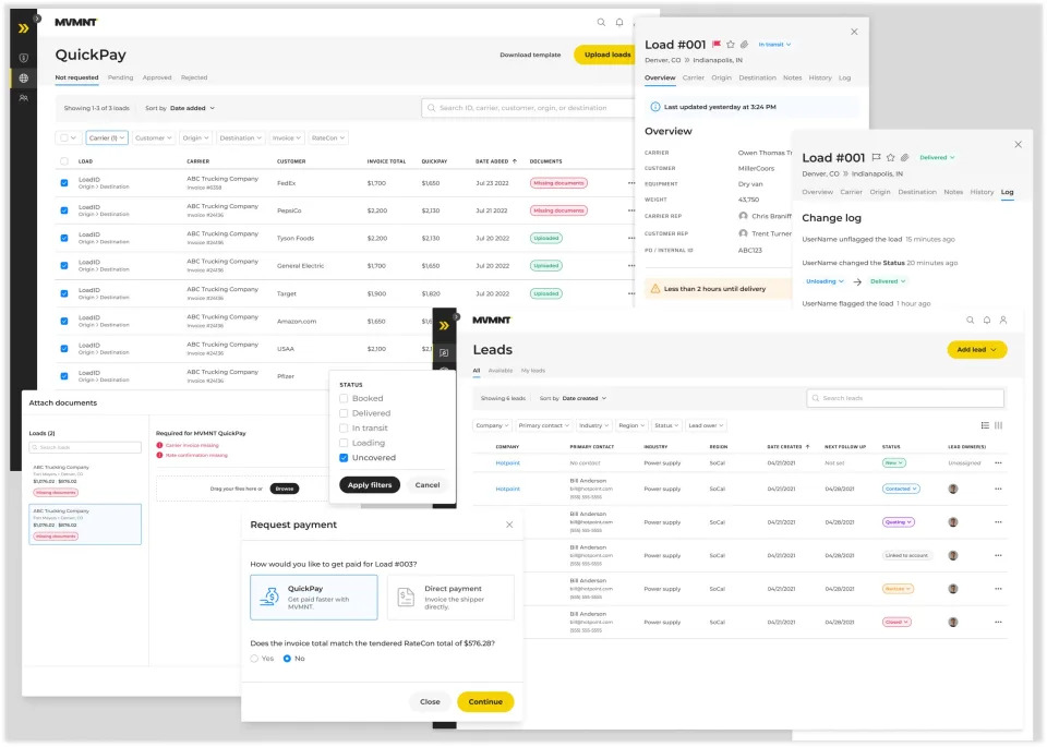 Mvmnt transportation management interface.