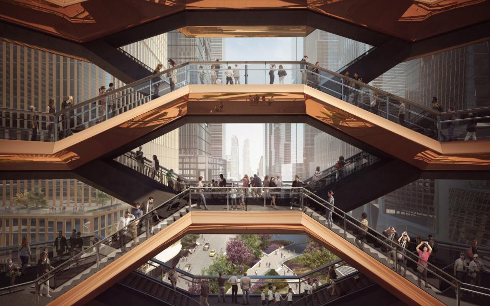 The structure gives clear views of the New York skyline