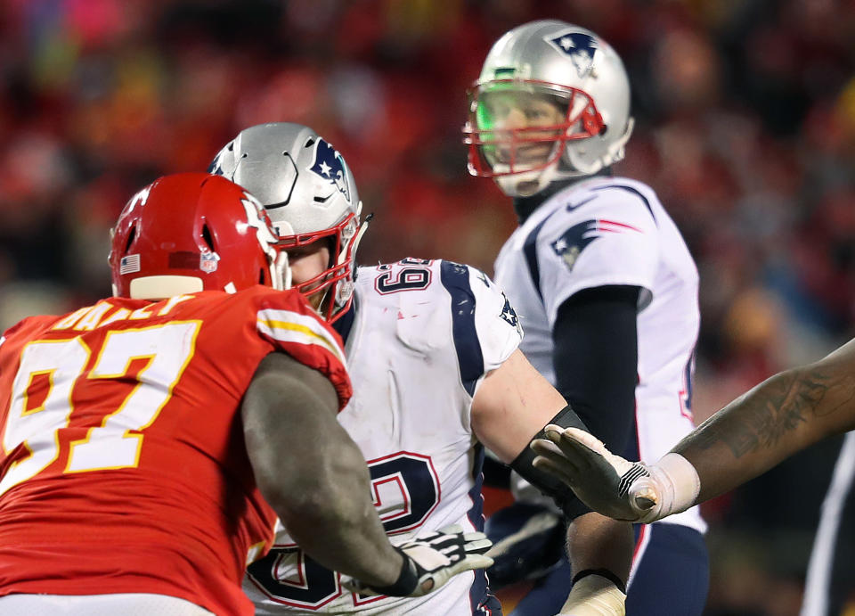 The man who shined a laser at Tom Brady during the AFC Championship game in January was fined $500 this week after pleading guilty to a disturbing the peace charge in Kansas City.