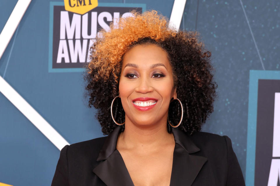 Rissi Palmer attends the “2022 CMT Music Awards” on April 11, 2022 at Nashville Municipal Auditorium in Nashville, Tennessee. (Photo by Mike Coppola/Getty Images)