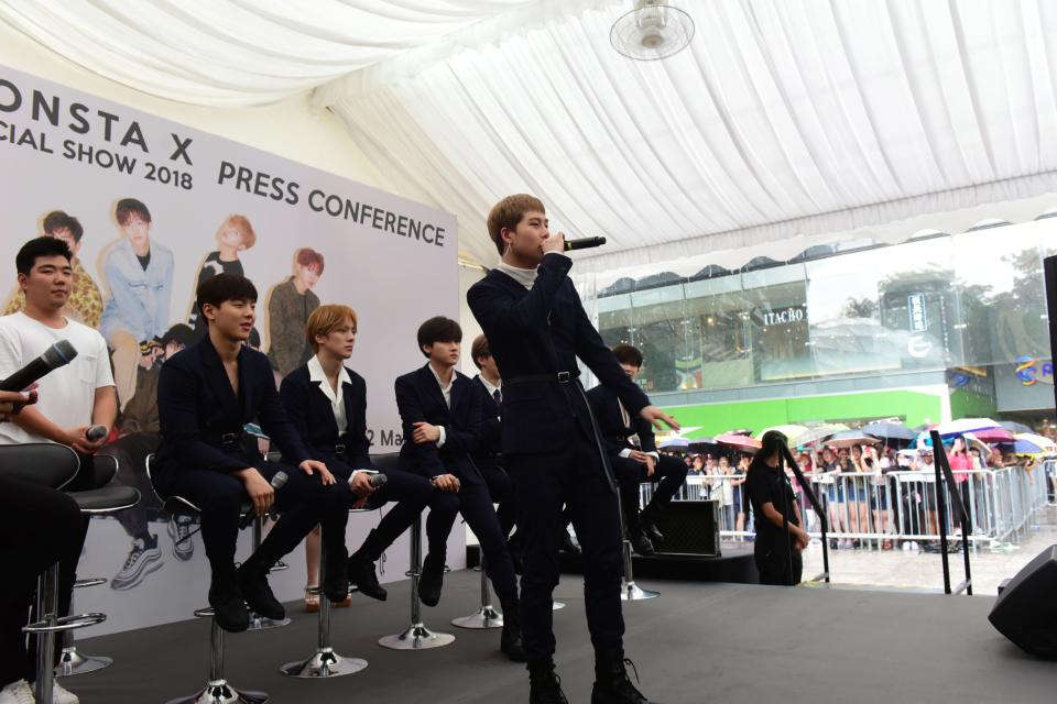 PHOTOS: Crowds brave rain to see K-pop group Monsta X at Plaza Singapura