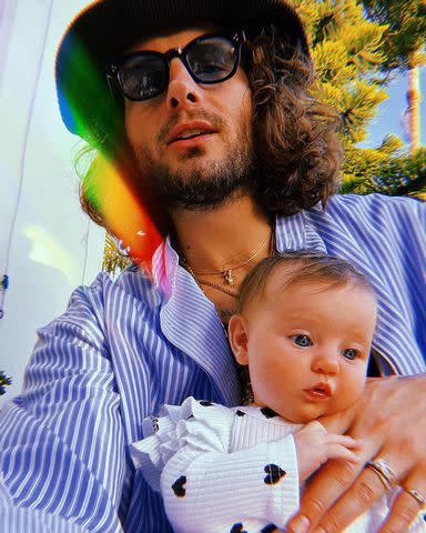 <p>nicotortorella/Instagram</p> Nico Tortorella with daughter Kilmer