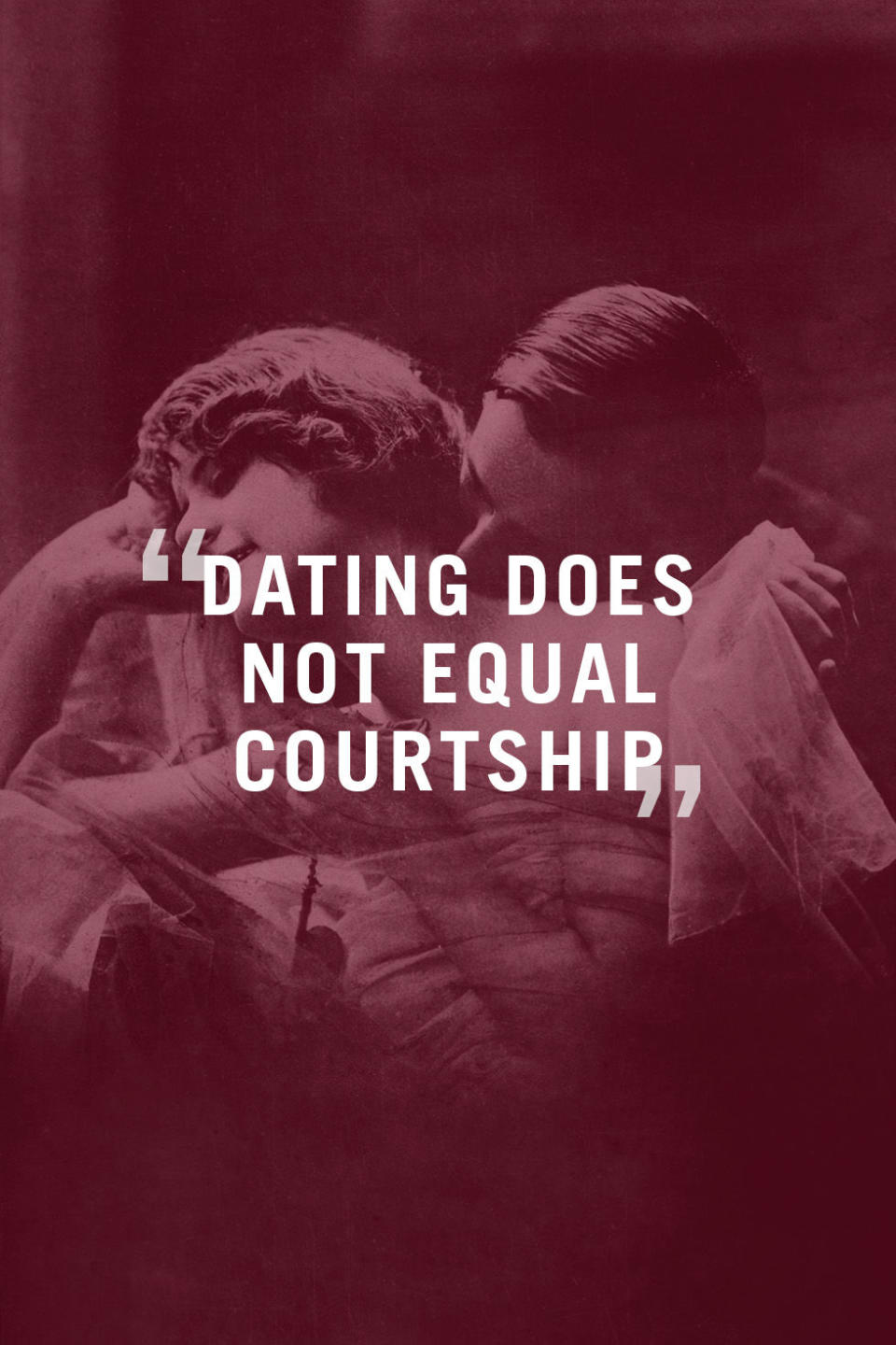 <p>"You need to understand the difference between dating (i.e. hanging out) and courtship (committed romantic partners). Don't get it twisted. Dating is just having fun while courtship is moving on to the next step. If you understand that then you won't be upset meeting up with a guy at Starbucks for a casual hello without wondering when he's going to ask you on a 'real' date." —<i>Cohen</i></p>