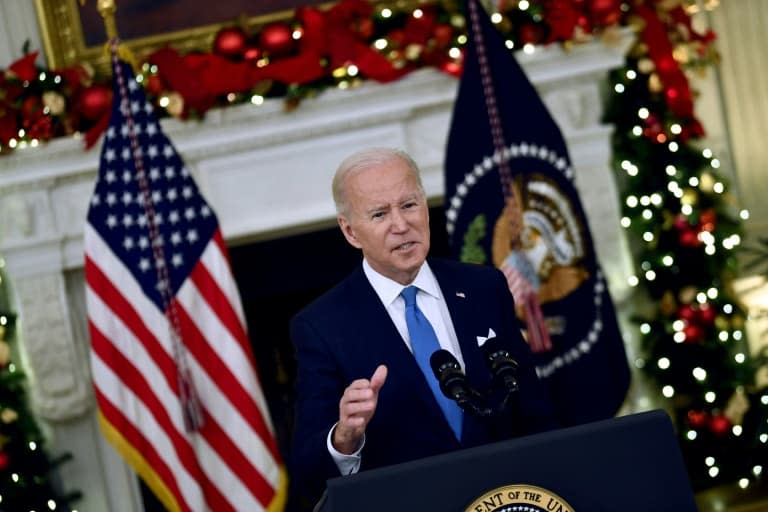 Joe Biden, le 21 décembre 2021, à la Maison Blanche à Washington - Brendan Smialowski © 2019 AFP