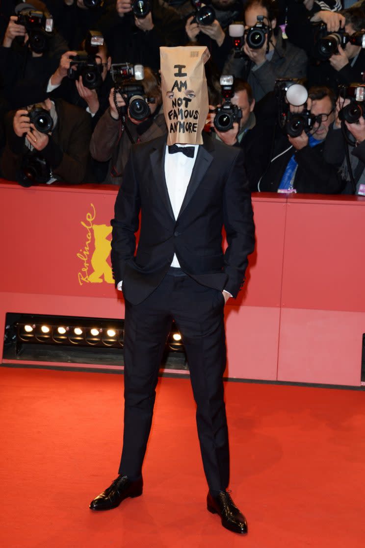 Shia LaBeouf hides in Berlin in 2014. (Photo: Luca Teuchmann/WireImage)