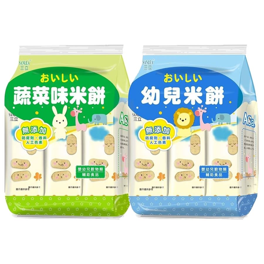 低卡零食推薦–三立 幼兒米餅/蔬菜味米餅（圖：萬陽貿易）