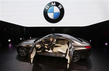 A BMW Vision Future Luxury concept car is displayed during its world premiere ceremony at Auto China 2014 in Beijing April 20, 2014. REUTERS/Jason Lee