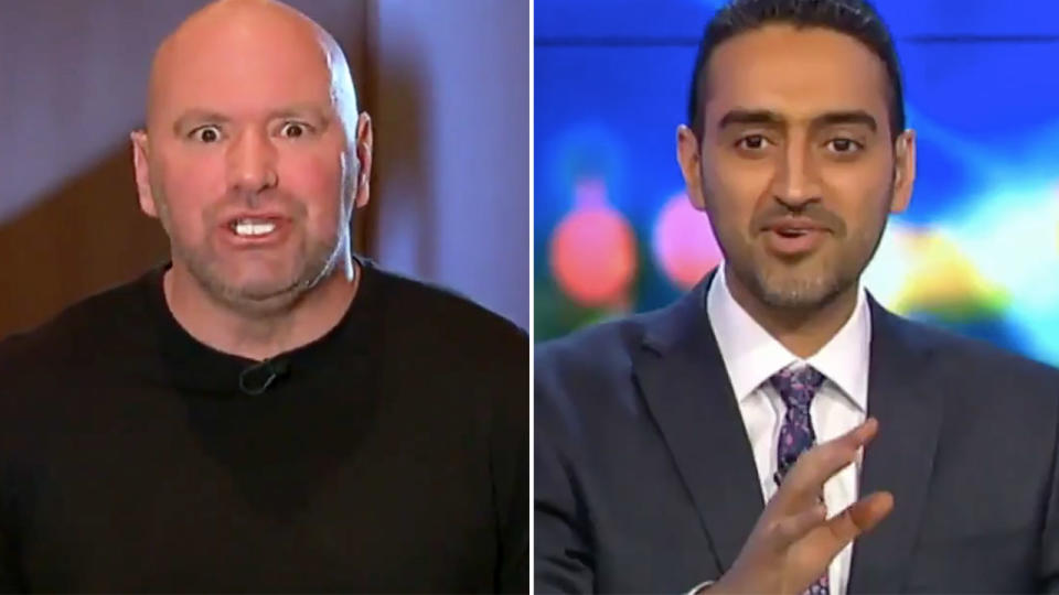 Dana White has slammed Waleed again. Image: The Project