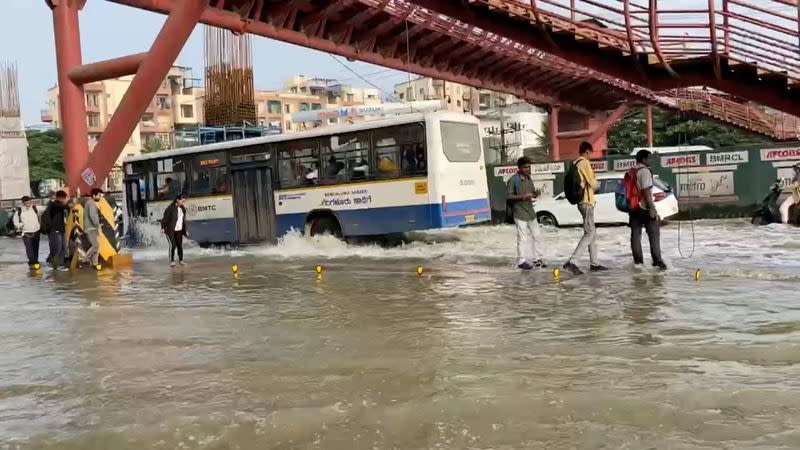 India's Bengaluru hit by flooding, traffic snarls after heavy rain