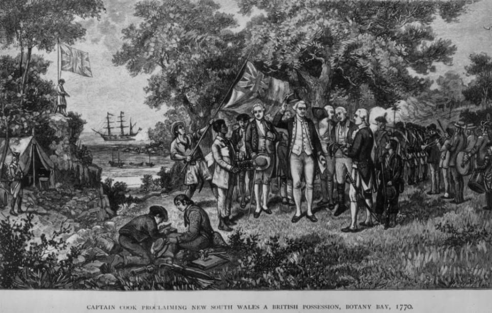 Captain James Cook at Botany Bay - Getty