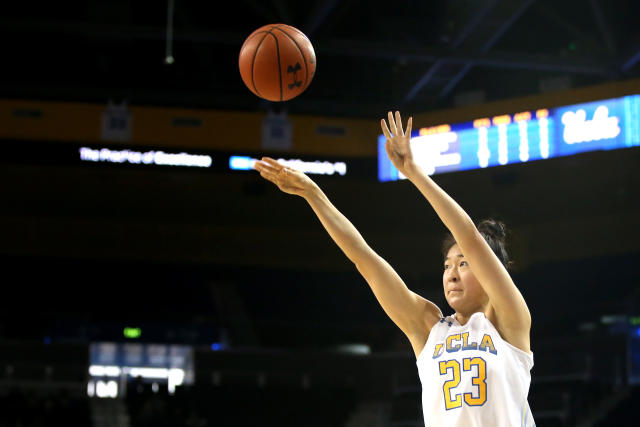  Natalie Chou of the UCLA Bruins shoots a three-pointer 