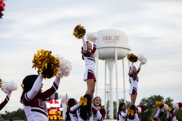 PHOTO: The Uvalde High School Coyotes played and won their first home game of the season in Uvalde, Texas, Sept. 2, 2022.  (Kat Caulderwood/ABC News)