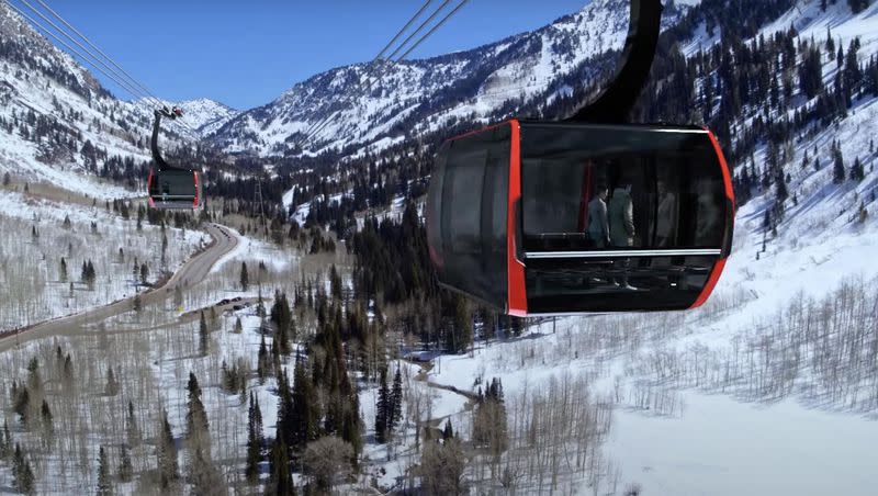 The Utah Department of Transportation released an animated video Tuesday, June 29, 2021, that depicts what a gondola system would look like in Little Cottonwood Canyon.