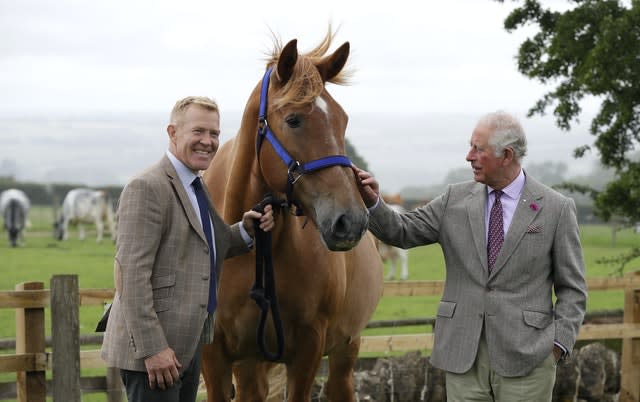 Charles meets Adam Henson and Victoria