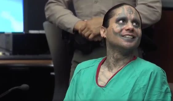 Osuna smiles on being jailed for life in 2017 for the murder of Yvette Pena. Source: NBC KGET 17