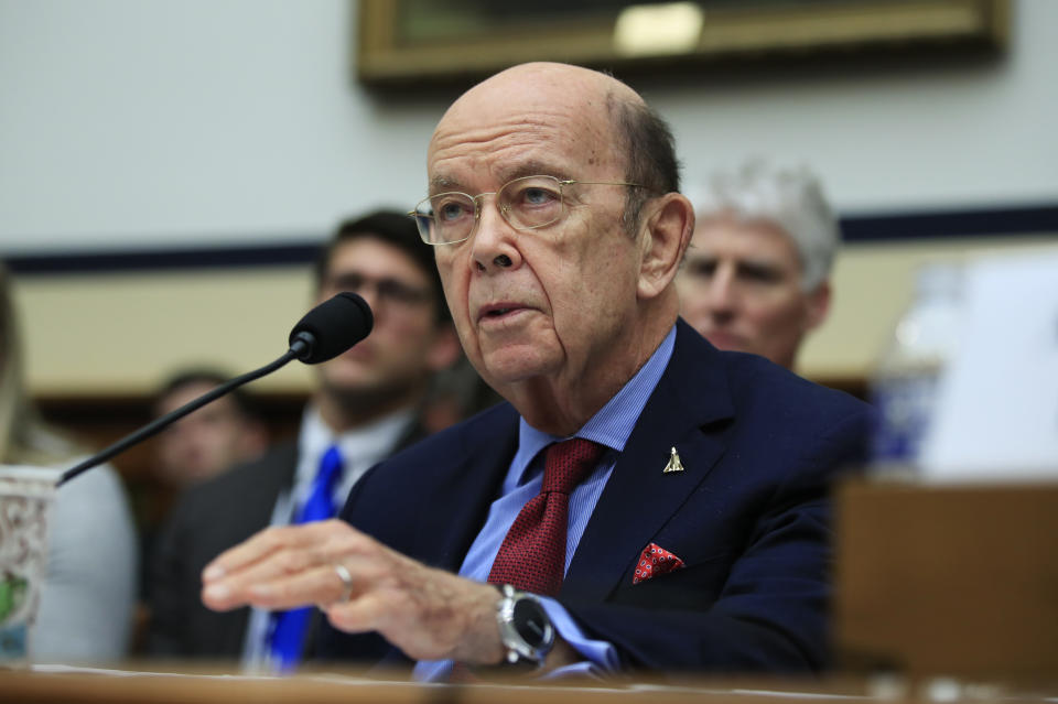 Commerce Secretary Wilbur Ross testifies before a House committee on Capitol Hill on June 22. (Photo: Manuel Balce Ceneta/AP)