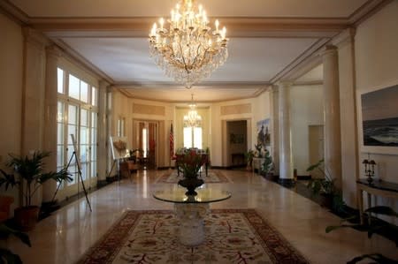 A hall is seen inside the U.S. ambassadorial residence, where U.S. President Barack Obama, first lady Michelle Obama, their daughters Malia and Sasha and the first lady's mother Marian Robinson are scheduled to stay during the first visit by a U.S. president to Cuba in 88 years, in Havana, March 14, 2016. REUTERS/Alexandre Meneghini