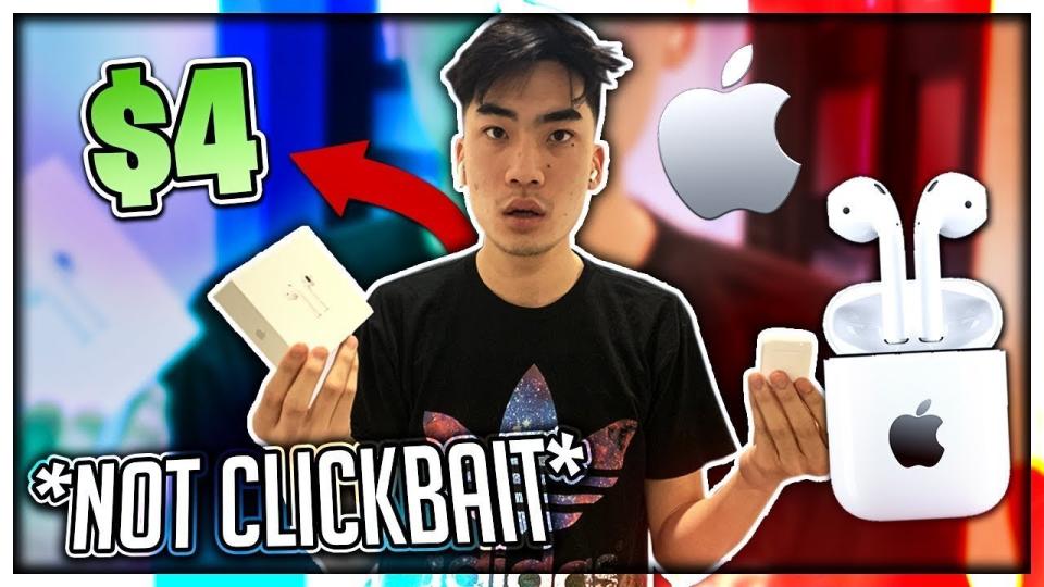 Bryan "RiceGum" Le posted the Mystery Brand-sponsored video "How I Got AirPods For $4" on his channel. (Photo: RiceGum/YouTube)
