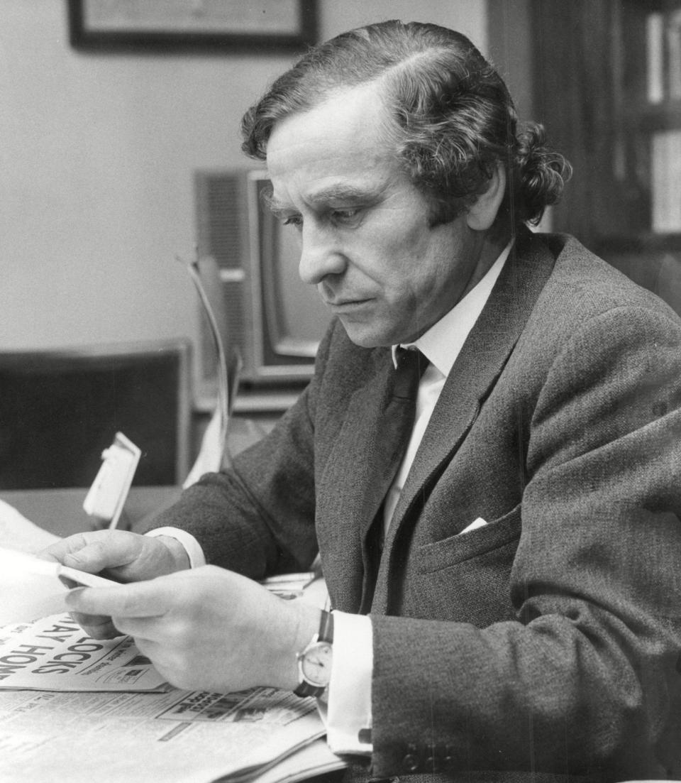 Roebuck in 1970: after losing in the General Election that year he combined legal work and journalism