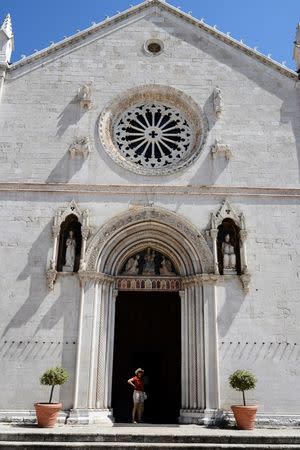 Saint Benedict basilica is seen in Norcia, central Italy, August 9, 2016. REUTERS/Crispian Balmer