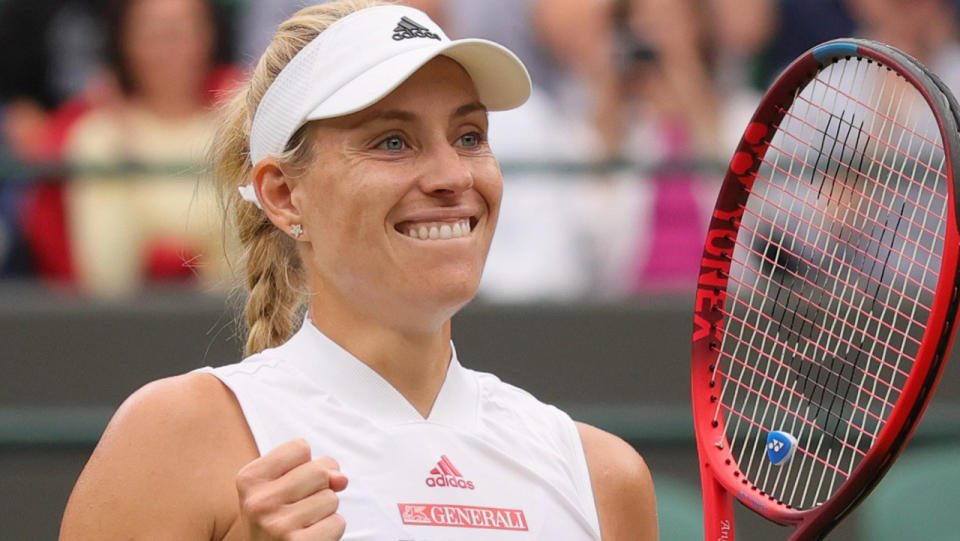 Angelique Kerber represents Ash Barty's 'ultimate test' at Wimbledon. (Photo by Tim Ireland/Xinhua via Getty Images)