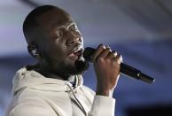 <p>Stormzy performs at the This Is What I Mean House, presented by Stormzy and Amazon Music's +44, on Regents Street on Nov. 27 in London, England. </p>