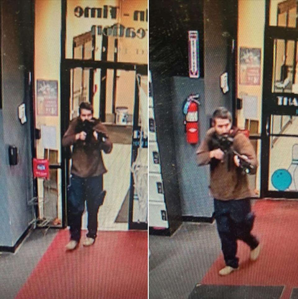 PHOTO: PHOTO In this image posted to the Androscoggin County Sheriff's Office, a suspect in an active shooter event is shown in Oct. 25, 2023. (Androscoggin County Sheriff's Office)