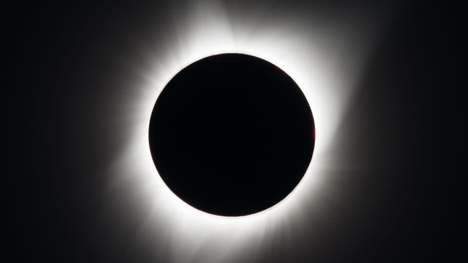 A total solar eclipse is seen on Monday, Aug. 21, 2017 above Madras, Oregon. - Aubrey Gemignani/NASA