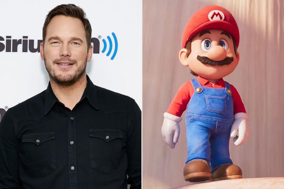 Jason Mendez/Getty;  Illumination Chris Pratt (left) plays Mario in the upcoming "Super Mario Bros. Movie" from Illumination