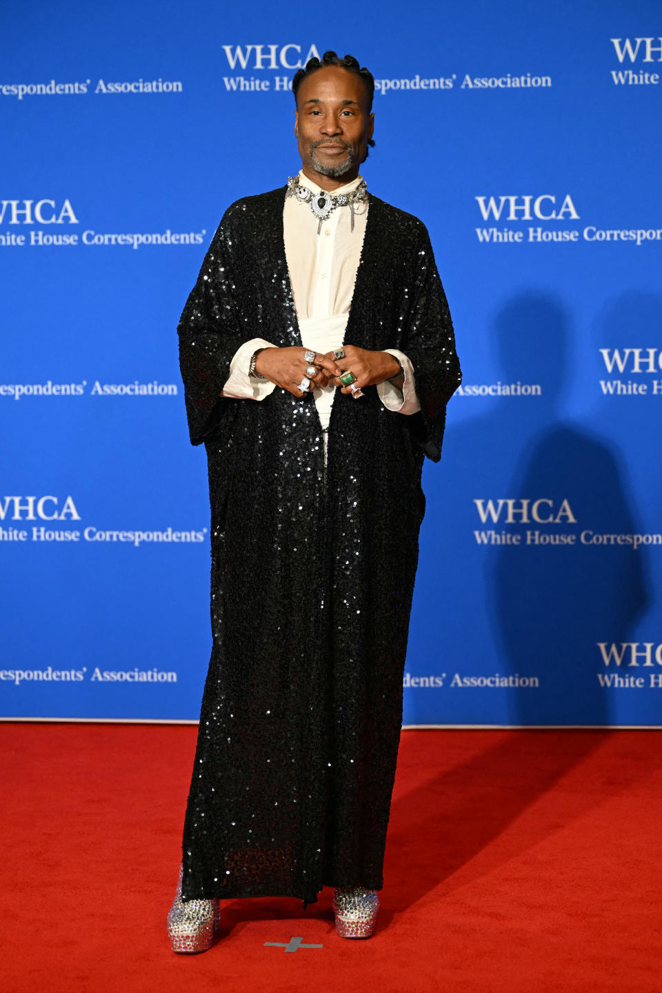 US actor Billy Porter arrives for the White House Correspondents' Association (WHCA) dinner at the Washington Hilton, in Washington, DC, on April 27, 2024. (Photo by Drew ANGERER / AFP) (Photo by DREW ANGERER/AFP via Getty Images)