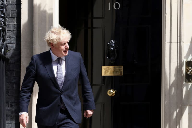 FILE PHOTO: NATO Secretary-General Stoltenberg meets British PM Johnson in London