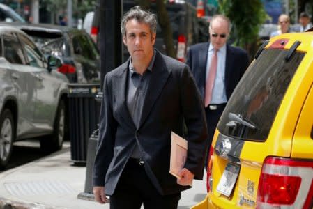 FILE PHOTO: U.S. President Donald Trump's personal lawyer Michael Cohen arrives at his hotel in New York City, U.S., June 20, 2018. REUTERS/Brendan McDermid