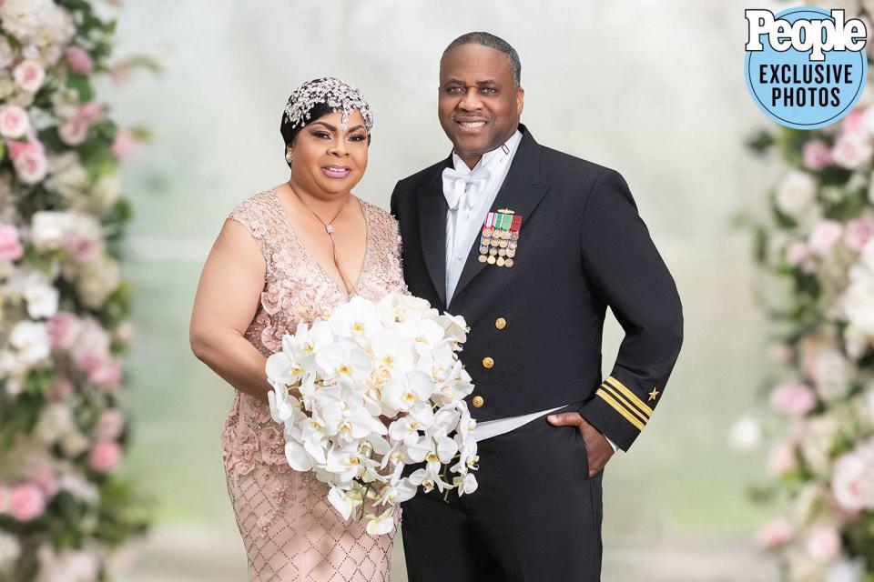 <p>Clapp Studios Photography</p> White House Correspondent April Ryan and husband James Ewing at their wedding at the Carriage House at Gramercy Mansion in Baltimore, MD.