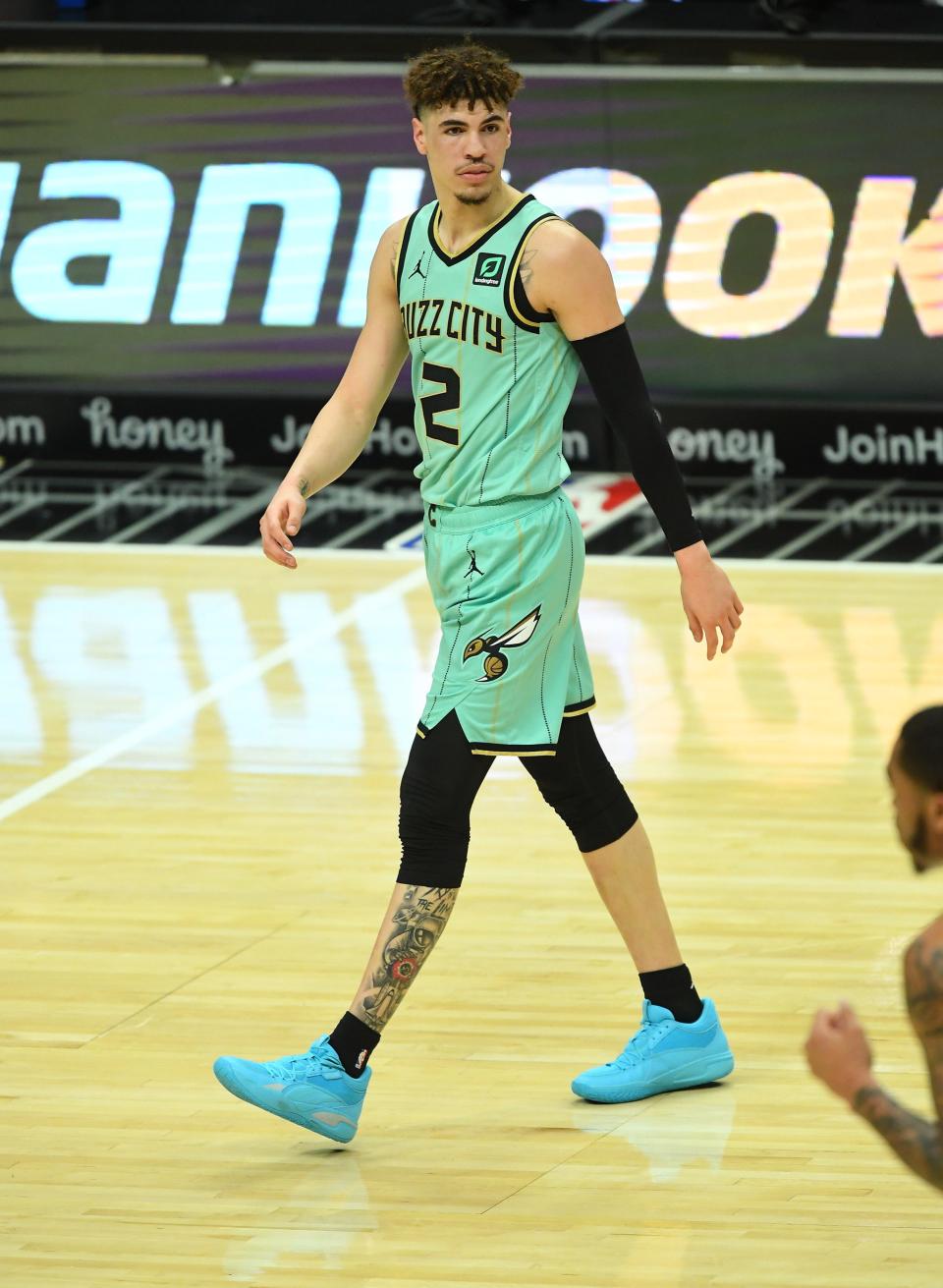 LaMelo Ball injured his wrist Saturday against the Clippers.