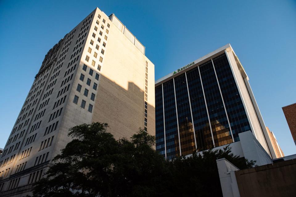 The Regions building, seen on Tuesday, April 23, is located in Downtown Jackson and has a 65% occupancy rate.