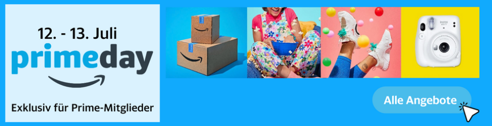 Prime Day ist zurück – am 12. und 13. Juli weltweit mit tollen Rabatten für Prime-Mitglieder. (Bild: Amazon/ Yahoo Lifestyle Deutschland)