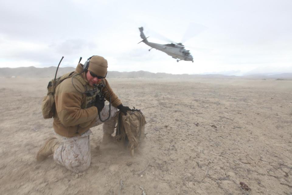 Marine Corps JTAC Navy MH-60S helicopter