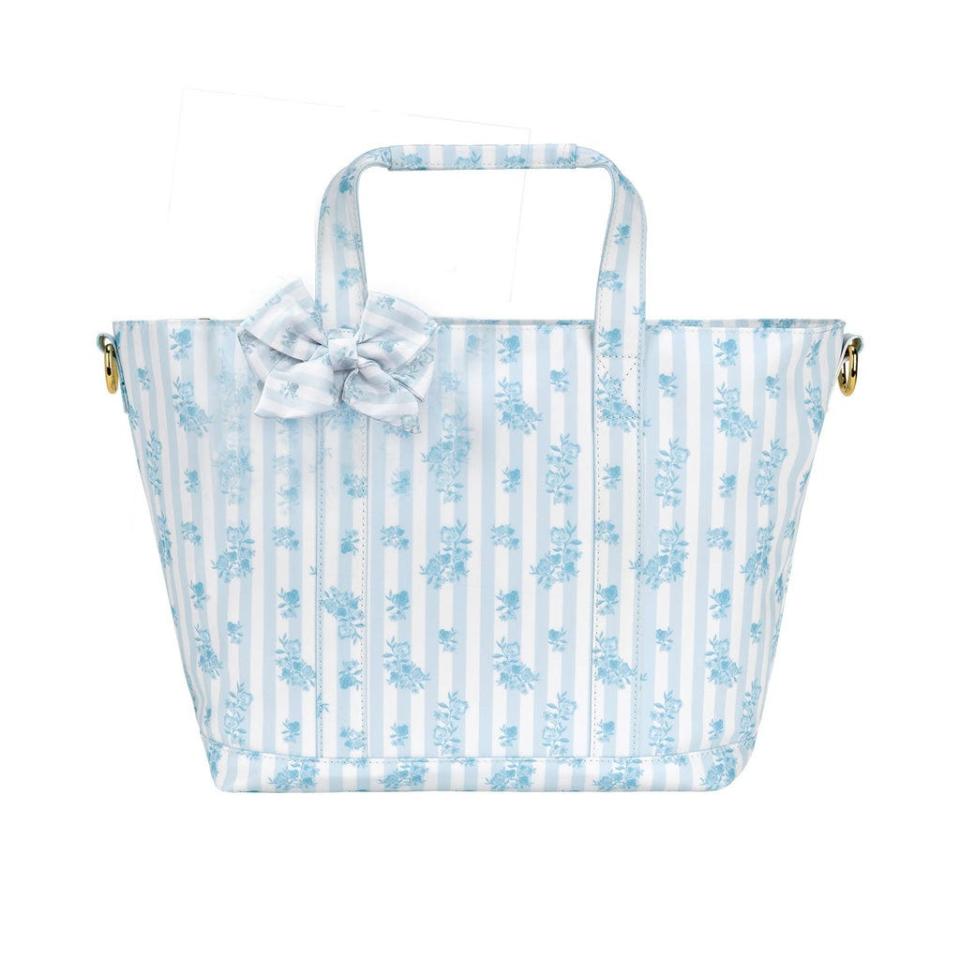 16) High Tea Printed Mini Tote with Bow