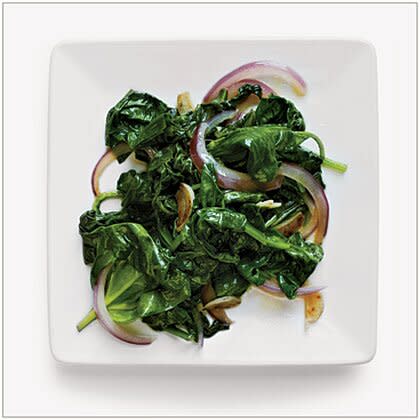 <p><a href="https://www.myrecipes.com/recipe/wilted-spinach" rel="nofollow noopener" target="_blank" data-ylk="slk:Wilted Spinach Recipe;elm:context_link;itc:0;sec:content-canvas" class="link ">Wilted Spinach Recipe</a></p>