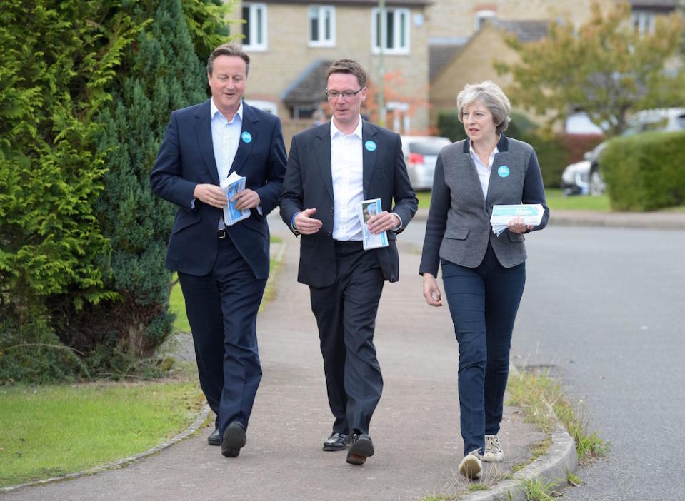 David Cameron helping prime minister Theresa May with campaigning for an October 2016 by-election (Picture: PA)