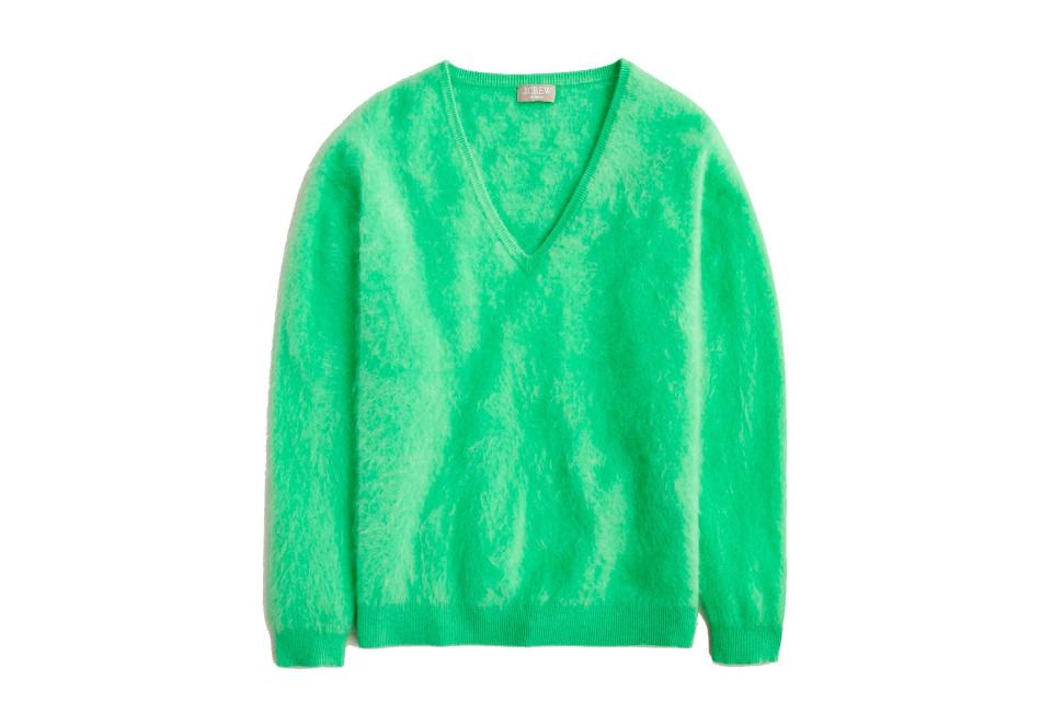 Green cashmere sweater