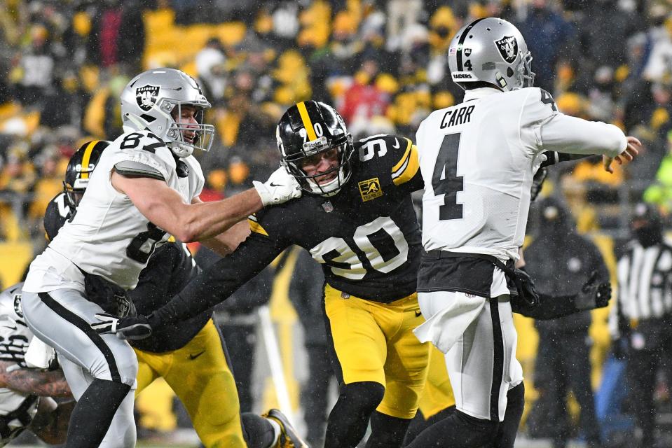 T.J. Watt was named the NFL's defensive player of the year in February.