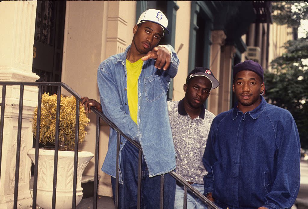 Ali Shaheed Muhammad, Phife Dawg and Q-TIp of A Tribe Called Quest in July 1991 in New York (Credit: Al Pereira/Michael Ochs Archives / Getty Images)