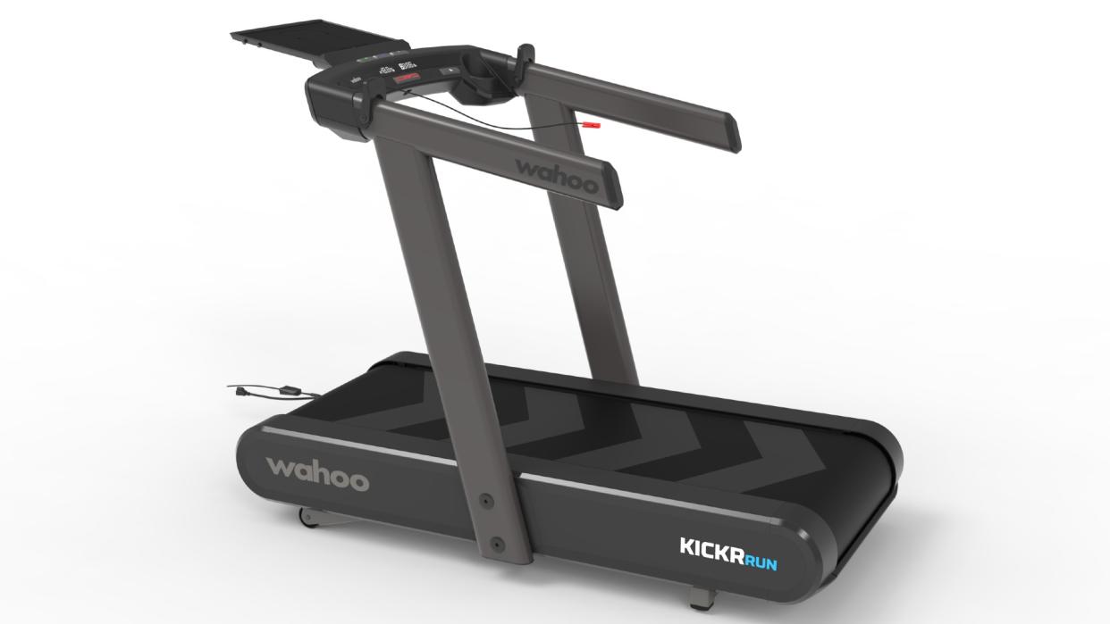  Wahoo Kickr Run treadmill on white background. 